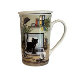 Tisanire chaton sur lordinateur avec infuseur