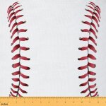 Tissu a lacets de baseball au m�tre, tissu d'ameublement a points de balle de baseball pour v�tements, ...