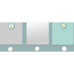 Titoutam t0907 miroir avec pat�res + 2 vues c�lestin multicolore