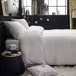 Today hc3 parure de lit 2 personnes gold label white zig zag housse de couette 2 taies d'oreiller 63 ...