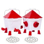 Todeco mangeoire poules et abreuvoir poules ensemble, 6kg mangeoire poule et 8l abreuvoir poule automatique ...