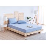 Todocama - drap housse r�glable en microfibre bross� extra doux. lit polyester 150 x 190 / 200 cm, bleu ...