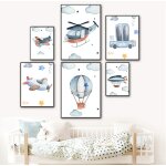 Toile ballon dirigeable - chambre garcon fille - affiche d�corative - poster d�coration maison 30x40cm ...
