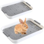 Toilette pour animaux compagnie avec drainage, bac a litire pour petit animal toilette, pet toilet potty ...