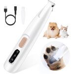 Tondeuse pour chien d'animaux avec lumire led, tondeuse a pattes rechargeable par usb pour chiens, paw ...