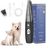 Tondeuse chien, tondeuse patte chien entre coussinets avec aspiration de poils, rechargeable par usb, ...