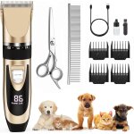 Tondeuse chien professionnelle, silencieux tondeuse chien poil long epais tondeuse animaux, rechargeable ...
