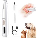 Tondeuse chien set, tondeuse a pattes de chien avec lumire led rechargeable par usb, paw trim pro etanche, ...