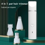 Tondeuse electrique pour animaux de compagnie 4 en 1, rasoir a ongles professionnel avec 4 lames pour ... Tondeuse electrique pour animaux de compagnie 4 en 1, rasoir a ongles professionnel avec 4 lames pour ...