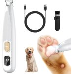 Tondeuse pour pattes de chien, lame etanche, ultra silencieuse, rechargeable, sans fil, avec lumi�re ...