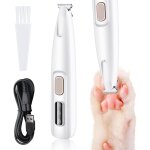 Tondeuse a pattes pour chien, l�g�re, avec lumi�re led, silencieuse, professionnelle, etanche, rechargeable ...