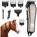 Tondeuse sans fil pour chevaux, tondeuse electrique pour animaux de compagnie avec lames interchangeables, ...