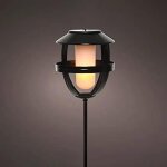 Torche solaire effet flamme et fer - 898216 - noir - jardin - energie solaire - contemporain