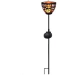 Torche solaire en métal a piquer led blanc chaud blossom h84, 5cm Torche solaire en métal a piquer led blanc chaud blossom h84, 5cm