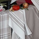 Torchon en coton beige 50x70 cm