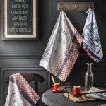 Torchon en coton rouge 50x75