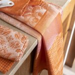 Torchon en coton terre cuite 60 x 80