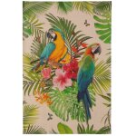 Torchon en lin coton vert 50x75 cm cm