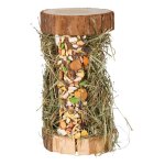 Tour en bois avec foin et barre croustillante - 13 x 17 x 13 cm, 110 g