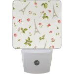 Tour eiffel lampe de nuit led enfichable capteur d'economie d'energie lampe de chevet pour chambre de ...