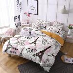 Tour eiffel paris parure lit housse couette cm x cm polyester coton housse de couette x ado garcon avec ...