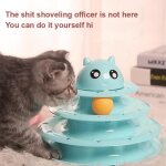 Tour a jouets pour animaux de compagnie, 4 niveaux, pour chats, entra�nement au gobelet, plaque de divertissem ...