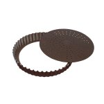 Tourtière cannelée perforée - antiadhérente - fond mobile - Ø240 mm h28 mm Tourtière cannelée perforée - antiadhérente - fond mobile - Ø240 mm h28 mm