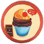 Tourti�re d�corative � suspendre contour marron