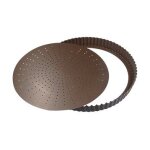 Tourtière fond amovible perforé antiadhérent 28 cm Tourtière fond amovible perforé antiadhérent 28 cm