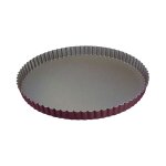 Tourtière ronde cannelée - antiadhérente - fond fixe - Ø260 / 240 mm h25 mm Tourtière ronde cannelée - antiadhérente - fond fixe - Ø260 / 240 mm h25 mm