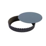 Tourti�re ronde cannel�e - antiadh�rente - fond mobile - Ø220 / 200 mm h25 mm