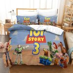 Toy story housse de couette d imprim�� cartoon character - parure de lit microfibreavec fermeture ��clair, ...