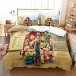 Toy story housse de couette d imprim�� cartoon character - parure de lit microfibreavec fermeture ��clair, ...