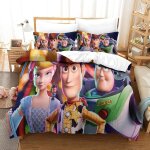 Toy story parure de lit imprim��e en d pi��ces, housse de couette en polycoton douce et confortable, ...