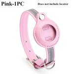 Traceur gps en cuir pour animaux de compagnie, colliers rglables pour apple airtag, traceur de localisation, ...