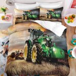 Tracteur house de couette doux confortable microfibre parures de lit x cm housse couette x enfant + x ...