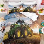 Tracteur housse de couette personne fille doux confortable microfibre parures de lit x cm parure de lit ...