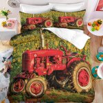 Tracteur housse de couette x ado fille + x taies d'oreiller xcm housse couette enfant microfibre parure ...