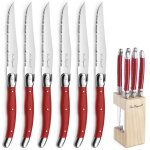Tradition - bloc 6 couteaux steak rouge