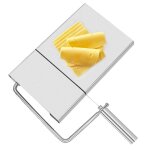 Trancheur de fromage en acier inoxydable, coupeur de fromage equip� de 6 fils de remplacement, multi ...