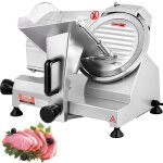 Trancheuse electrique commerciale - vevor - 200 w - 350 - 400 tr / min - couper en tranches viande fromage ...