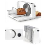 Trancheuse �lectrique pliable 150w blanche avec lame en acier inoxydable