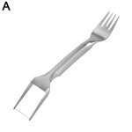 Trancheuse a fourche neutre en acier inoxydable, trancheuse polyvalente, coupe de cuisine, argent, 2 ...