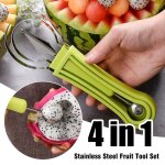 Trancheuse a pastèque 4 en 1, outils pour fruits et légumes, coupe - glace, cuillère, couteau a découper, ... Trancheuse a pastèque 4 en 1, outils pour fruits et légumes, coupe - glace, cuillère, couteau a découper, ...