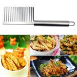 Trancheuse a pommes de terre en acier inoxydable, coupe - p�te, l�gumes, fruits, froiss�, ondul�, couteau, ...