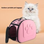 Transporteur pour animaux de compagnie pour chiens chat pliant cage pliable caisse sac a main en plastique ...