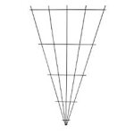 Treillage �ventail mural anthracite - 140x75 cm - acier �poxy