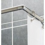 Tringle d'angle pour rideau de douche - extensibilit� 80 � 140 cm ajustable - pour receveur presto