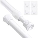Tringle a rideau, 2pcs barre extensible a rideau t�lescopique, 40 - 70cm sans percage r�glable tringle ...