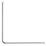 Tringle de rideau de douche d'angle 90x90 cm chrome kleine wolke Tringle de rideau de douche d'angle 90x90 cm chrome kleine wolke